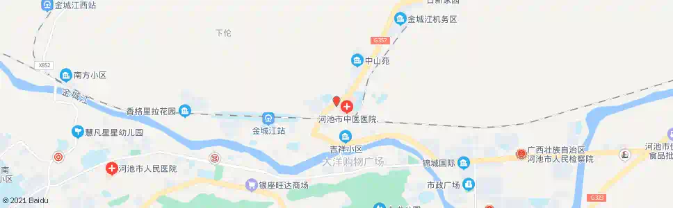 河池铁路医院_公交站地图_河池公交_妙搜公交查询2025