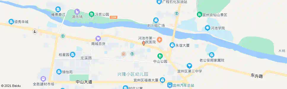 河池市一小_公交站地图_河池公交_妙搜公交查询2025