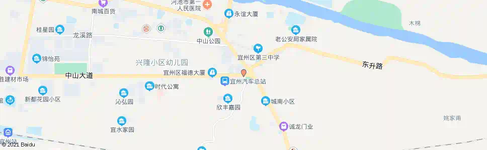 河池城南广场_公交站地图_河池公交_妙搜公交查询2025