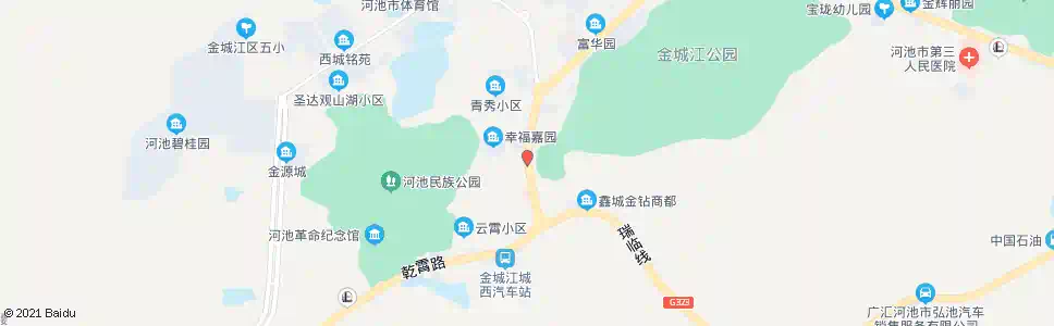 河池人和市场_公交站地图_河池公交_妙搜公交查询2025