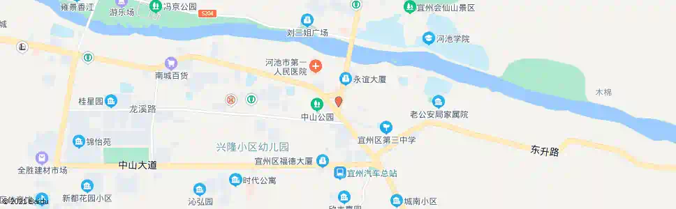 河池红叶宾馆_公交站地图_河池公交_妙搜公交查询2025