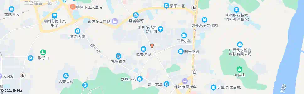 柳州荣军蝴蝶山路口_公交站地图_柳州公交_妙搜公交查询2025