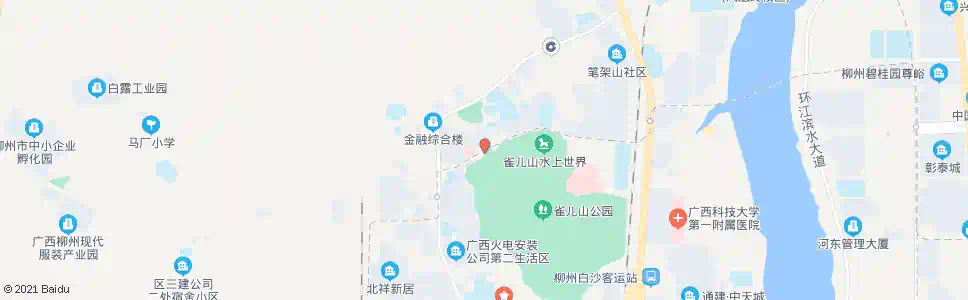 柳州雀山公园北门_公交站地图_柳州公交_妙搜公交查询2025