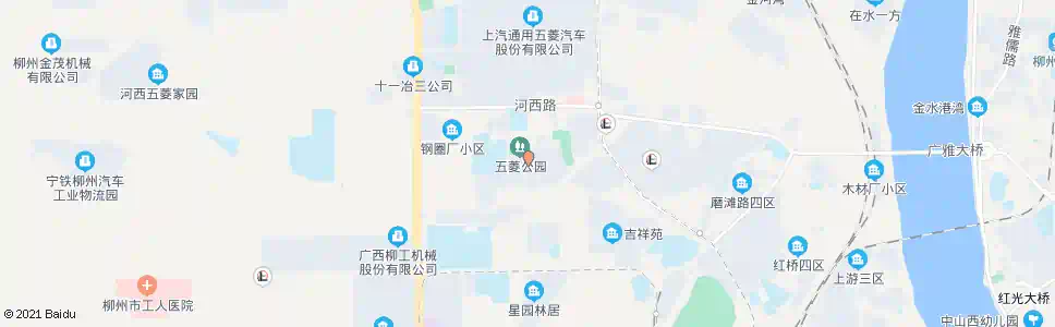 柳州五菱公园_公交站地图_柳州公交_妙搜公交查询2025