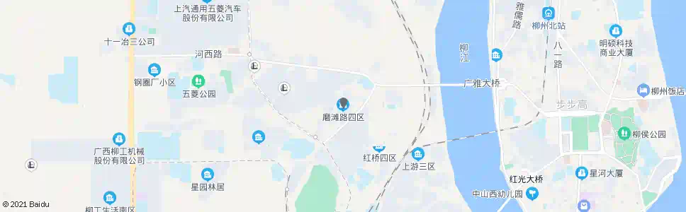 柳州磨滩四区_公交站地图_柳州公交_妙搜公交查询2025