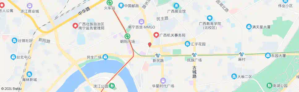 南宁民生友爱路口_公交站地图_南宁公交_妙搜公交查询2025