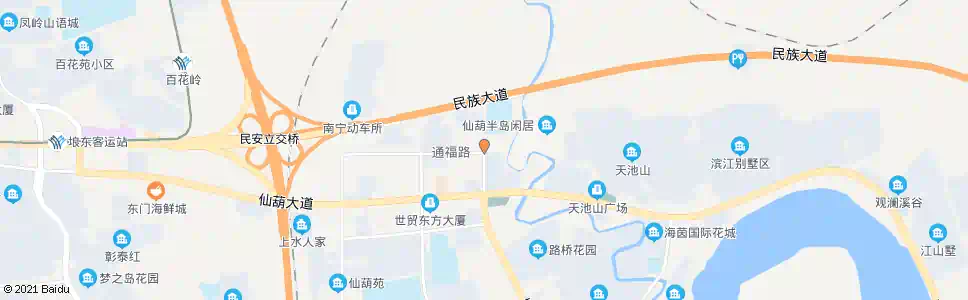 南宁蓉茉通福路口_公交站地图_南宁公交_妙搜公交查询2025