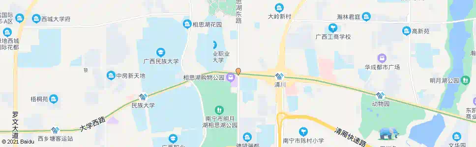 南宁相思湖东大学路口_公交站地图_南宁公交_妙搜公交查询2025