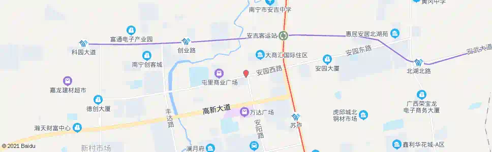 南宁安园安阳路口_公交站地图_南宁公交_妙搜公交查询2025