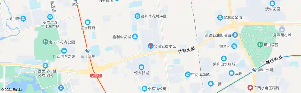 南宁北湖安居小区_公交站地图_南宁公交_妙搜公交查询2025
