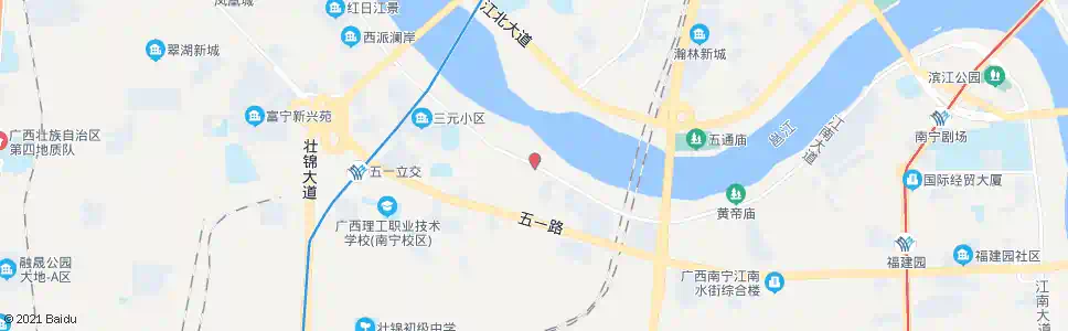 南宁江南五一北四里路口_公交站地图_南宁公交_妙搜公交查询2025