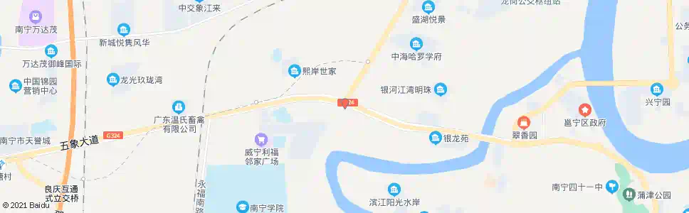 南宁五象大道龙岗路口_公交站地图_南宁公交_妙搜公交查询2025