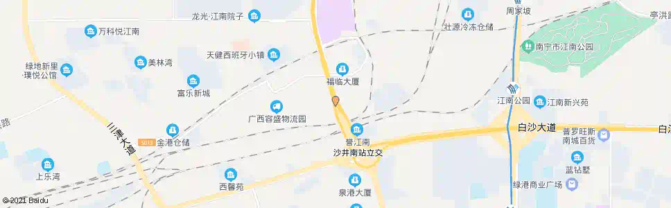 南宁沙井铁路立交_公交站地图_南宁公交_妙搜公交查询2025