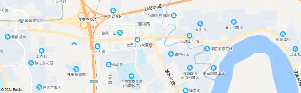 南宁通泰蓉茉路口_公交站地图_南宁公交_妙搜公交查询2025