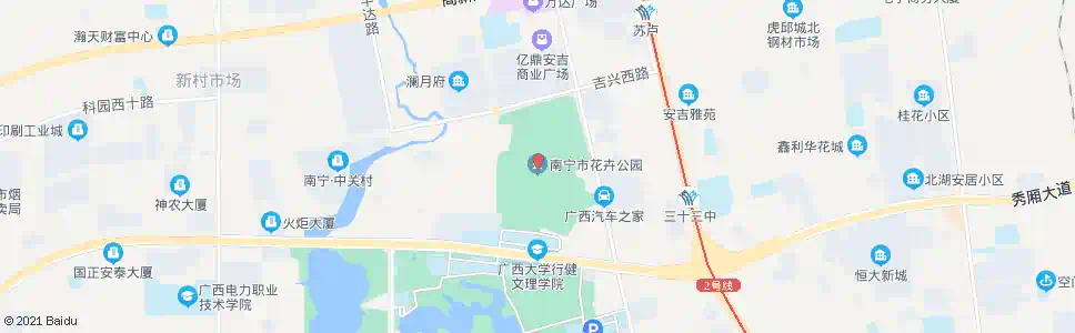 南宁南宁花卉公园_公交站地图_南宁公交_妙搜公交查询2025