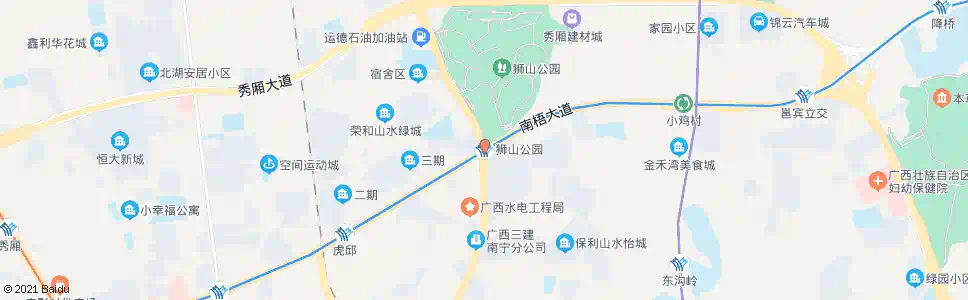 南宁狮山公园_公交站地图_南宁公交_妙搜公交查询2025