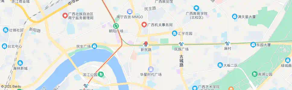 南宁新民路站_公交站地图_南宁公交_妙搜公交查询2025