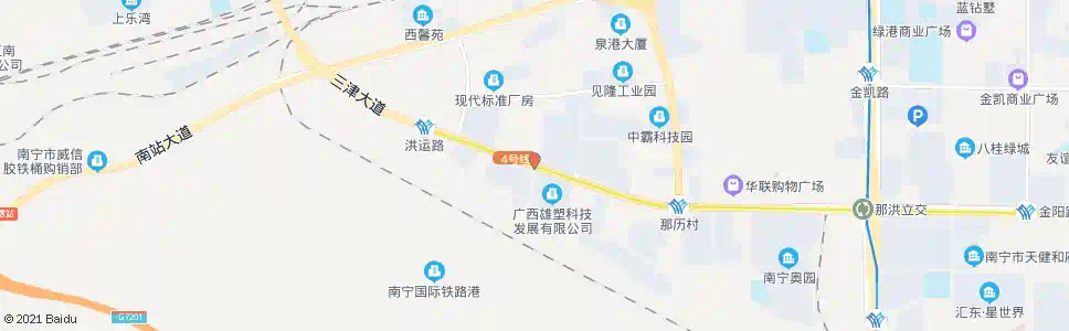 南宁洪历同兴路口_公交站地图_南宁公交_妙搜公交查询2025
