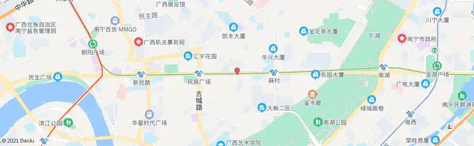 南宁民族星湖北一里_公交站地图_南宁公交_妙搜公交查询2025