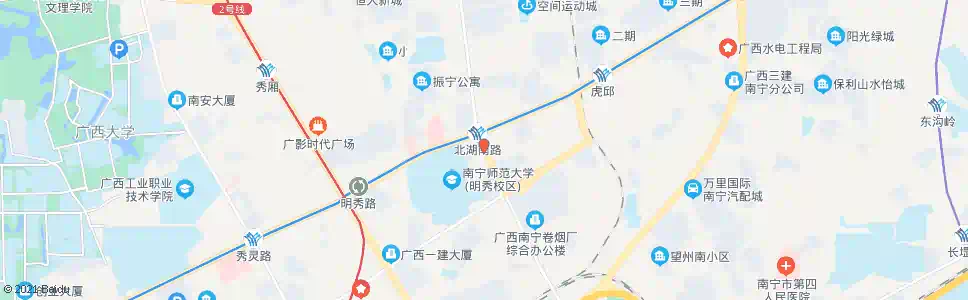 南宁明秀北湖路口_公交站地图_南宁公交_妙搜公交查询2025