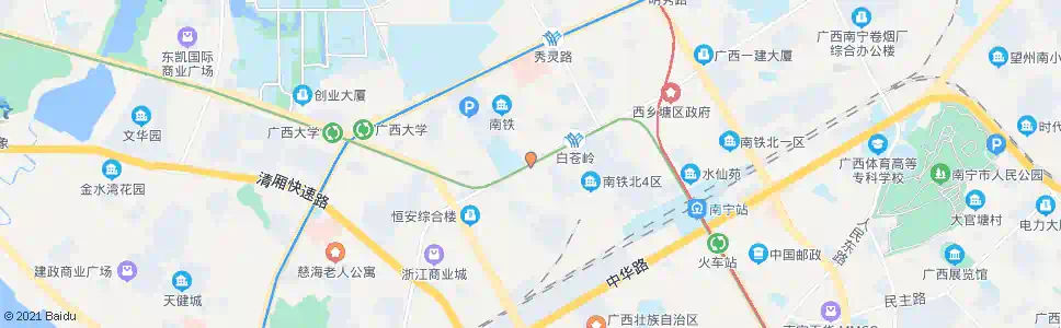 南宁衡阳南铁二街_公交站地图_南宁公交_妙搜公交查询2025
