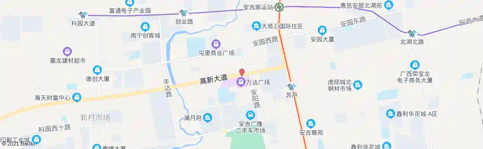 南宁安阳高新路口_公交站地图_南宁公交_妙搜公交查询2025