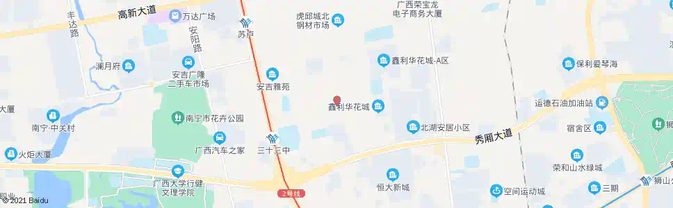 南宁安吉路中_公交站地图_南宁公交_妙搜公交查询2025
