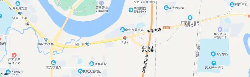 南宁楞塘村_公交站地图_南宁公交_妙搜公交查询2025