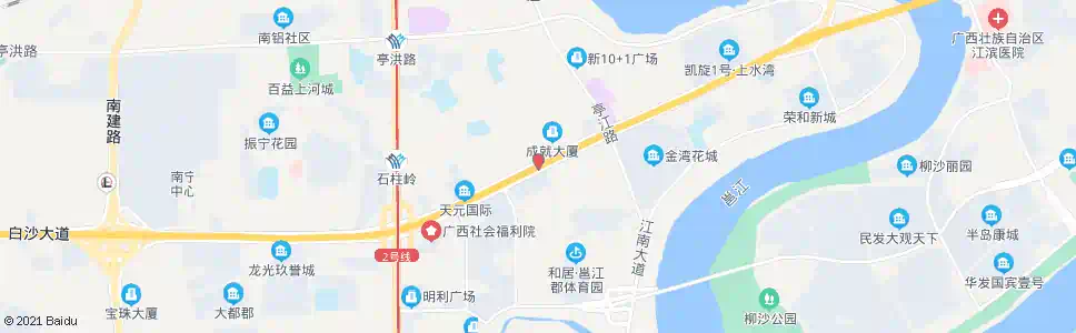 南宁白沙路中_公交站地图_南宁公交_妙搜公交查询2025