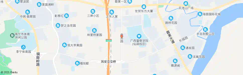南宁盘古军堂路口_公交站地图_南宁公交_妙搜公交查询2025