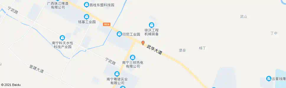 南宁武华百威英博路口_公交站地图_南宁公交_妙搜公交查询2025