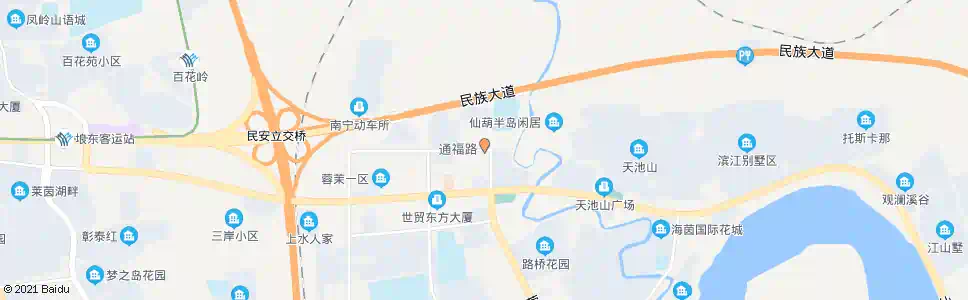 南宁通福蓉茉路口_公交站地图_南宁公交_妙搜公交查询2025