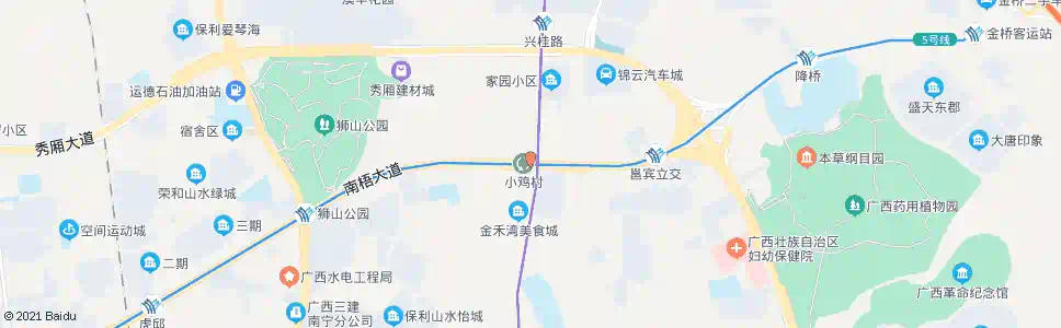 南宁小鸡村_公交站地图_南宁公交_妙搜公交查询2025