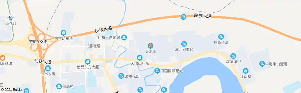 南宁天池山庄_公交站地图_南宁公交_妙搜公交查询2025