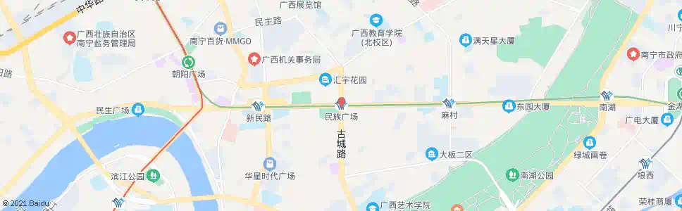 南宁民族广场_公交站地图_南宁公交_妙搜公交查询2025