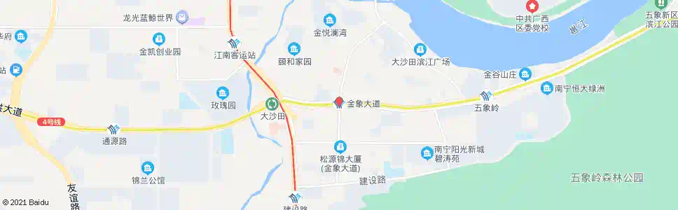 南宁金象五象路口_公交站地图_南宁公交_妙搜公交查询2025