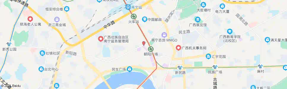 南宁人民朝阳路口_公交站地图_南宁公交_妙搜公交查询2025