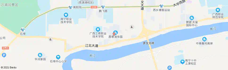 南宁昌泰清华园_公交站地图_南宁公交_妙搜公交查询2025
