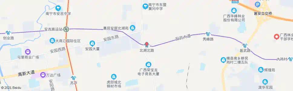 南宁北湖路北_公交站地图_南宁公交_妙搜公交查询2025