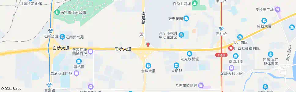 南宁南建白沙路口_公交站地图_南宁公交_妙搜公交查询2025