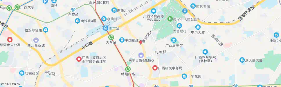 南宁友爱人民路口_公交站地图_南宁公交_妙搜公交查询2025