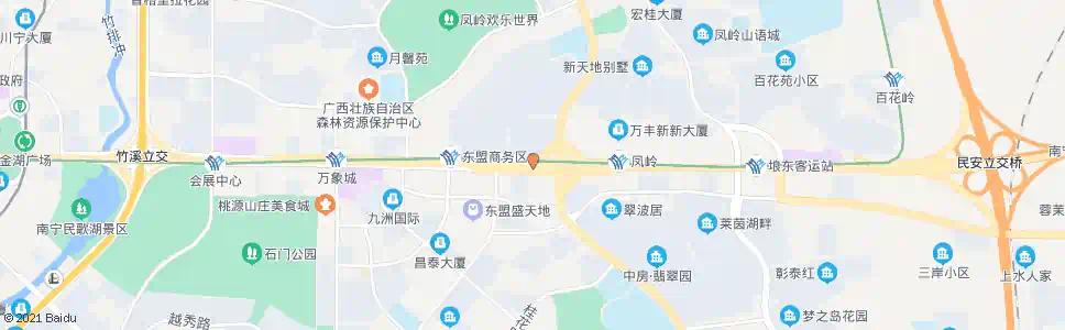 南宁民族凤岭立交_公交站地图_南宁公交_妙搜公交查询2025