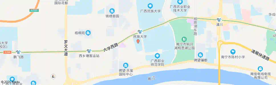 南宁南宁外国语学校_公交站地图_南宁公交_妙搜公交查询2025