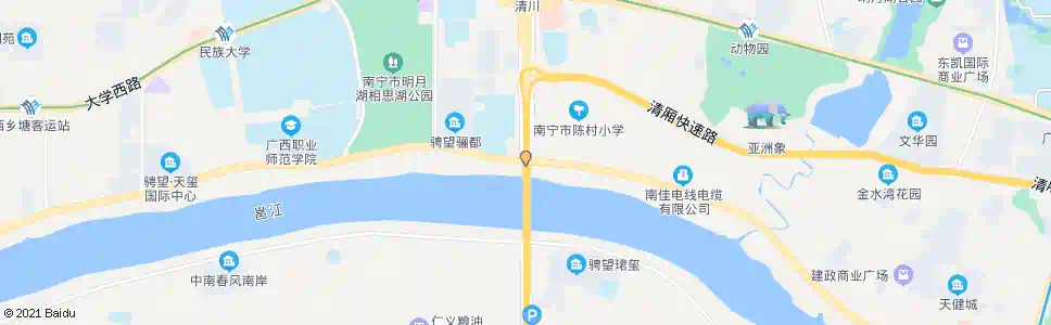 南宁江北清川桥_公交站地图_南宁公交_妙搜公交查询2025