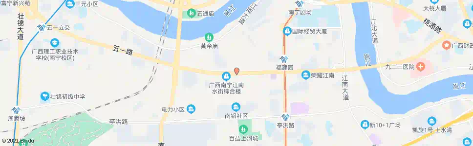 南宁五一北一里路口_公交站地图_南宁公交_妙搜公交查询2025
