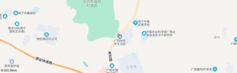 南宁热作所_公交站地图_南宁公交_妙搜公交查询2025