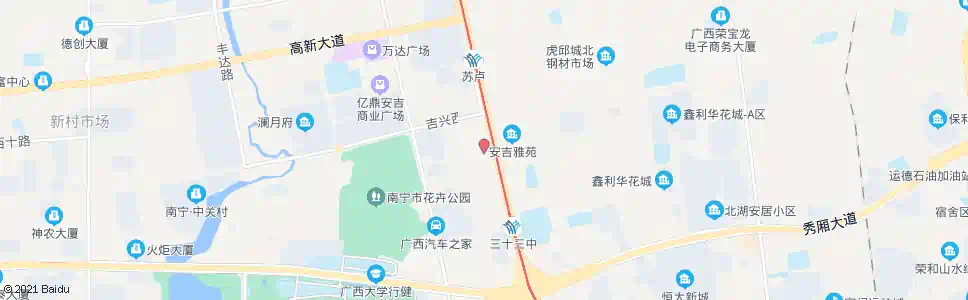 南宁苏芦农贸市场_公交站地图_南宁公交_妙搜公交查询2025