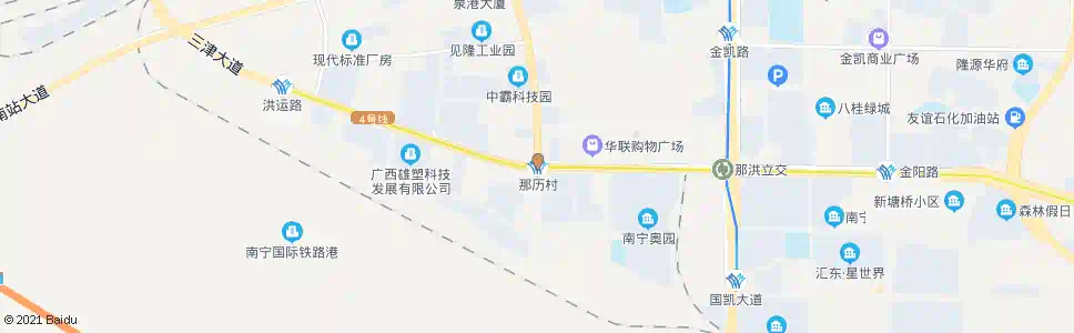 南宁那历那洪路口_公交站地图_南宁公交_妙搜公交查询2025