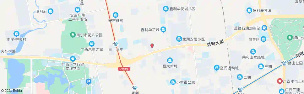 南宁秀安秀厢路口_公交站地图_南宁公交_妙搜公交查询2025