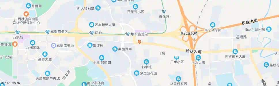南宁仙葫大道路口_公交站地图_南宁公交_妙搜公交查询2025